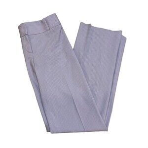Boss Hugo Boss Size 4 Tuliana Lavender Pinstripe Wool Trousers Dress Pants